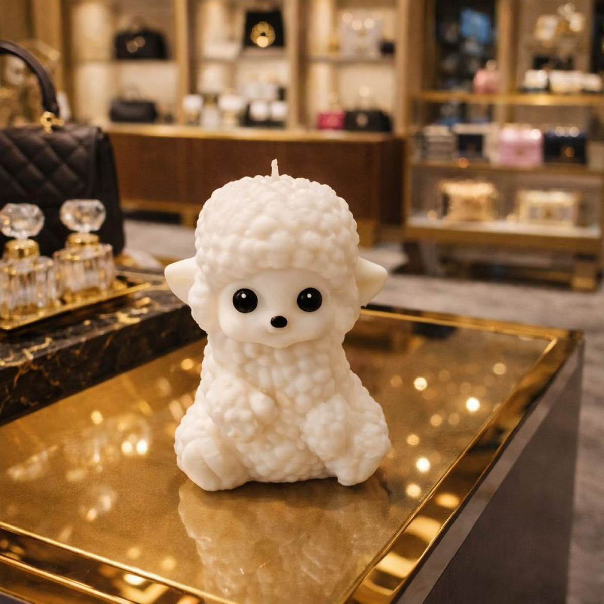 KS3671 Sevimli Koyun Mum Silikon Kalıbı