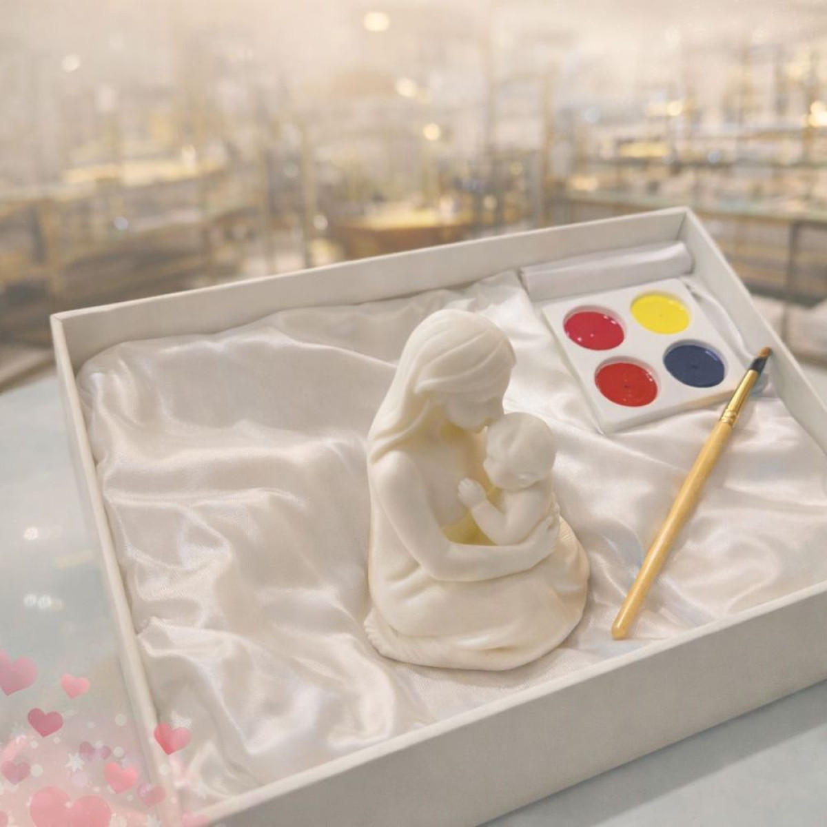 KS3703 Bebeğine Sarılan Anne Boyama Kiti Silikon Kalıbı