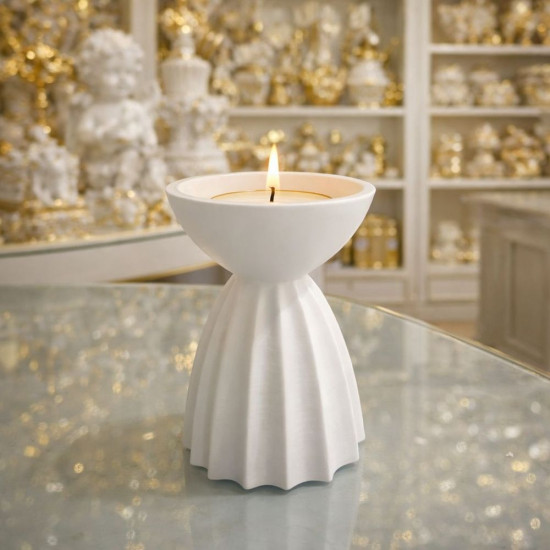 KS3724 Etekli Mumluk Silikon Kalıbı