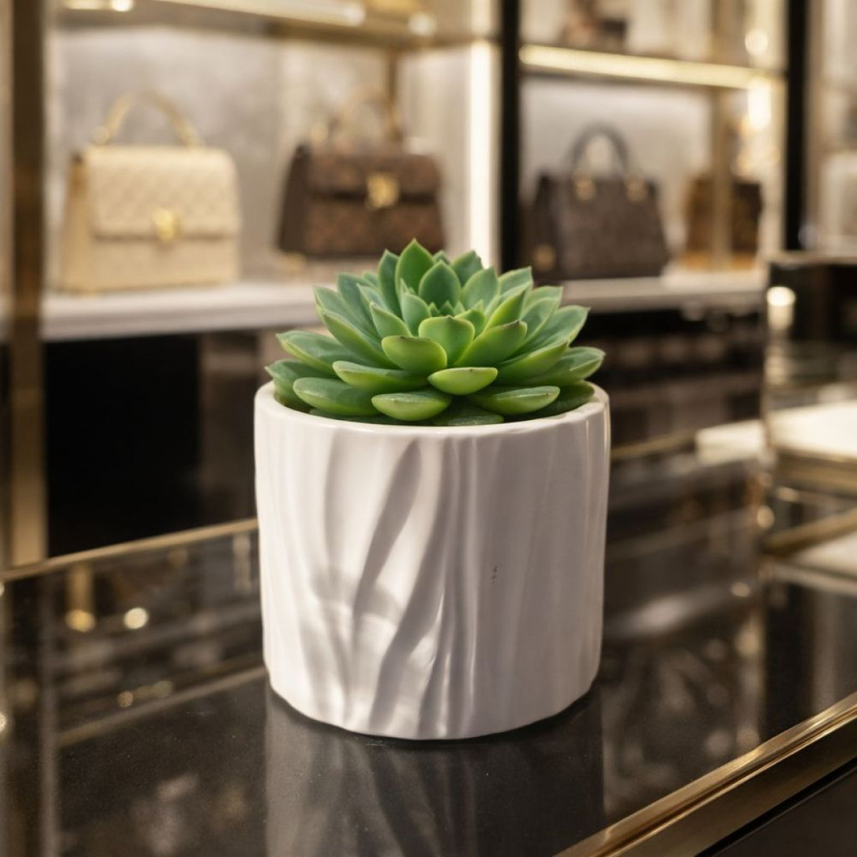 KS3747 Dalga Yüzeyli Sukulent Saksı Silikon Kalıbı