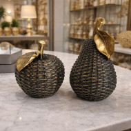 KS3752 Hasır Elma Armut 2li Set Silikon Kalıbı