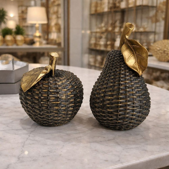 KS3752 Hasır Elma Armut 2li Set Silikon Kalıbı