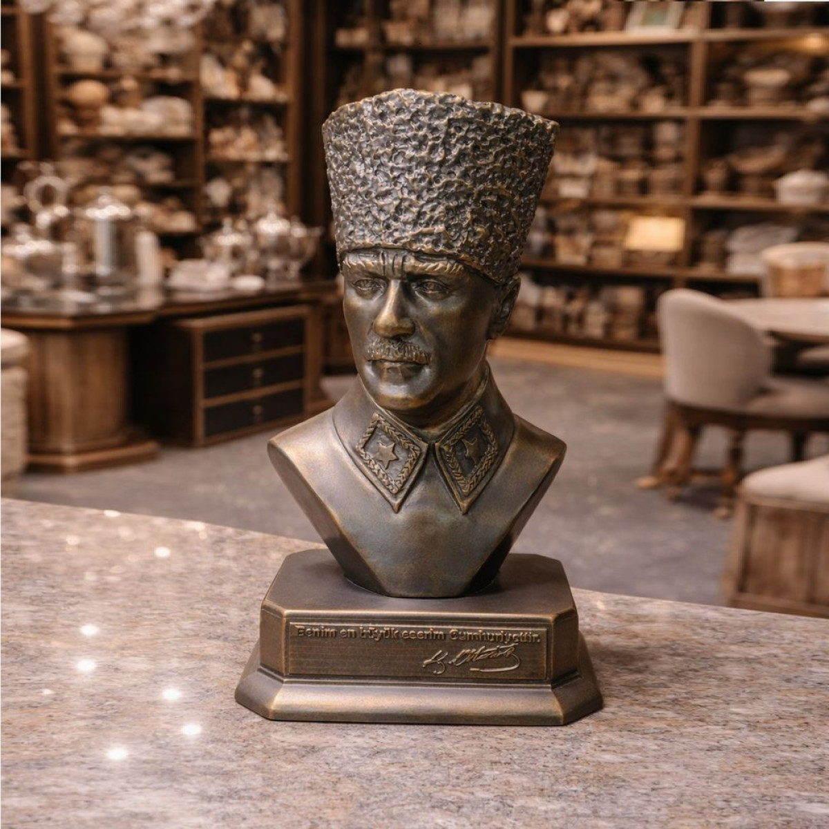 Atatürk Büst Vazo Kalpaklı Silikon Kalıp KS3500