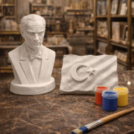 Atatürk Ve Bayrak 2Li Set Boyama Kiti Silikon Kalıp KS3534