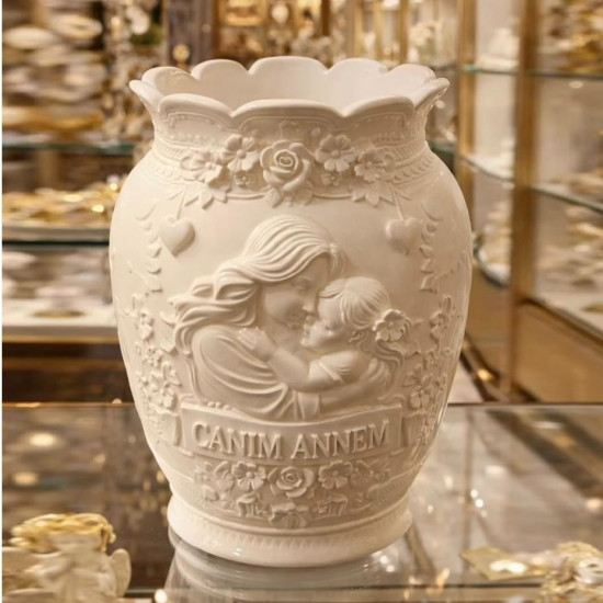 Canım Annem Vazo Silikon Kalıbı 15x13cm