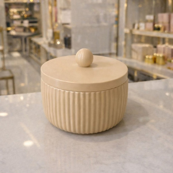 Çizgili Kapaklı Mumluk, Takı Kutusu Silikon Kalıp KS3590