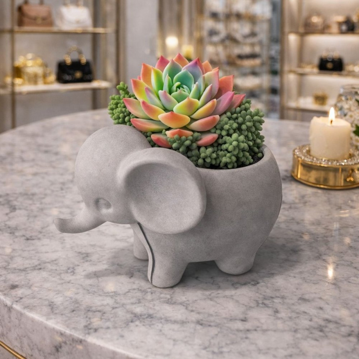 Fil Sukulent Saksı Silikon Kalıp KS3483