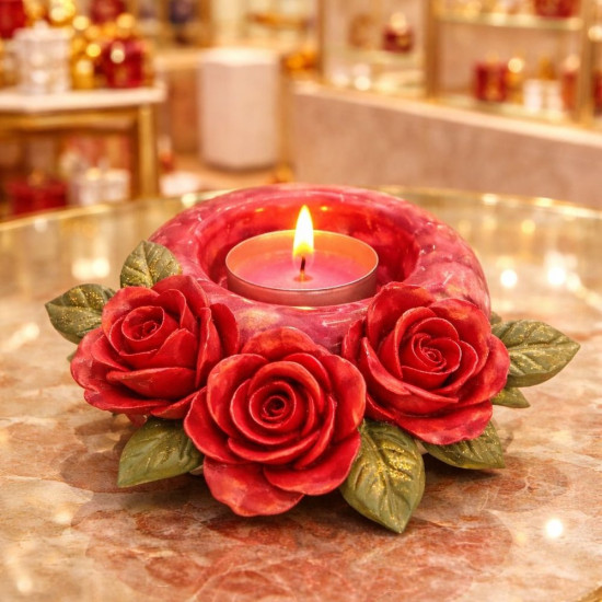 Güllü Tea Light Mumluk Silikon Kalıp KS3409