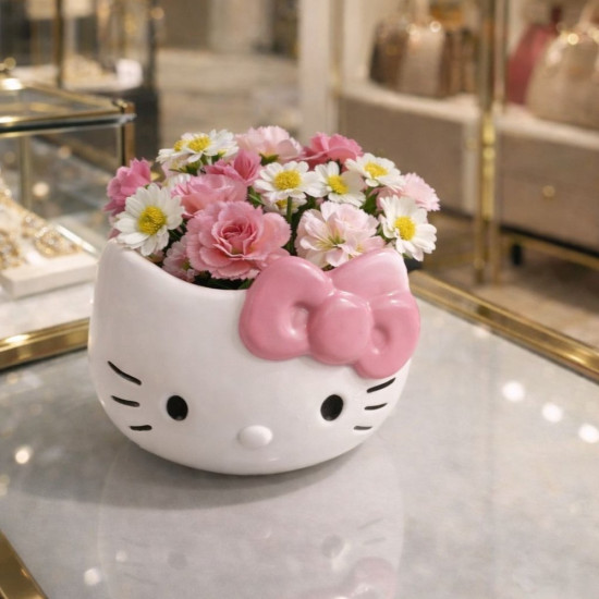 Hello Kıtty Saksı Silikon Kalıp KS3578