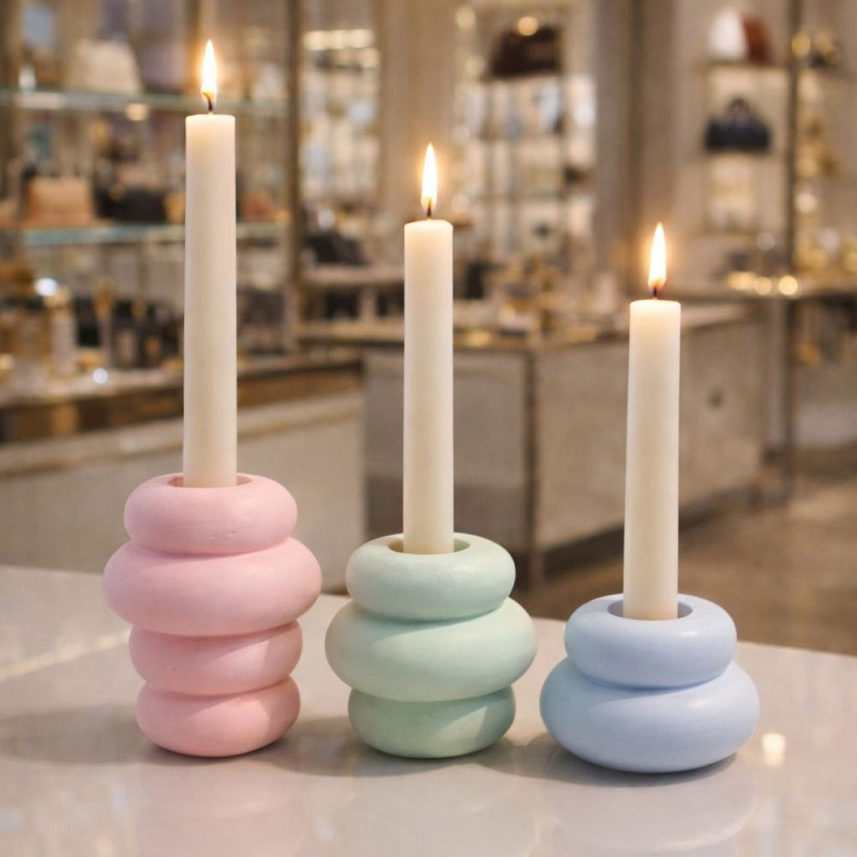 Makaron Mumluk 3Lü Takım Silikon Kalıp KS3577
