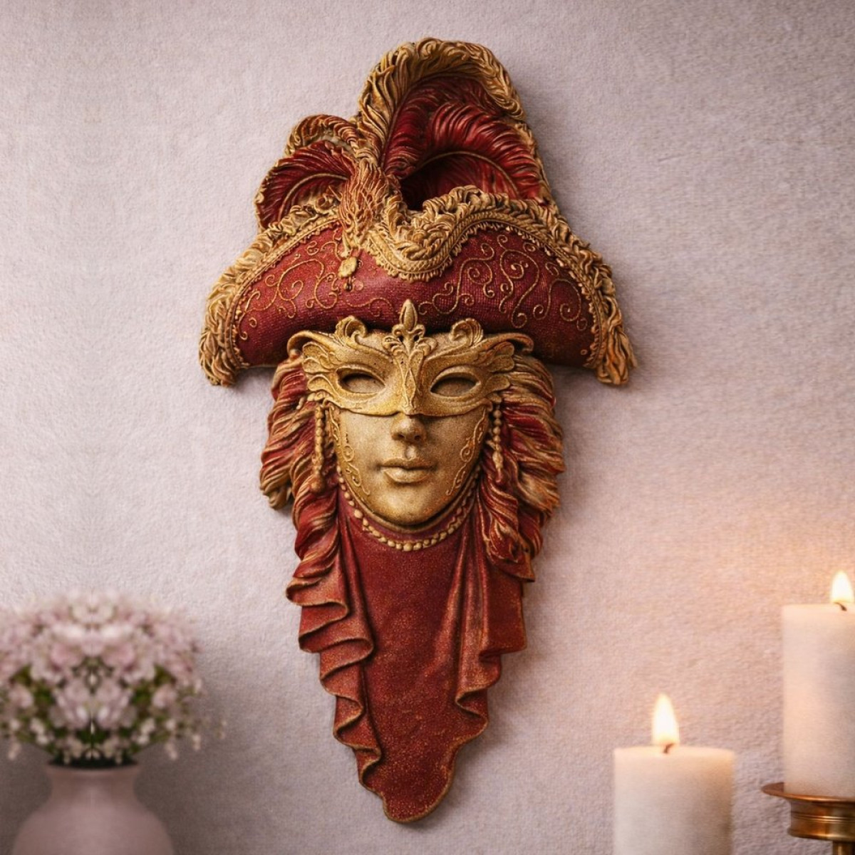 Maske Duvar Süsü Silikon Kalıp KS3450