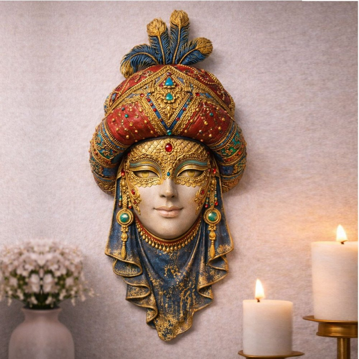 Maske Duvar Süsü Silikon Kalıp KS3451