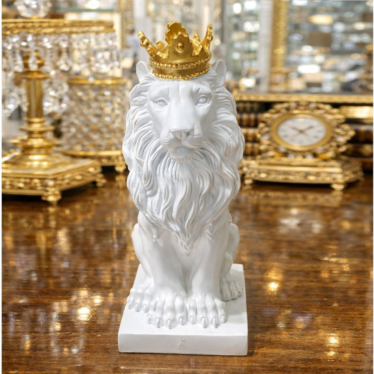 Taçlı Aslan Kral Biblo (Kasalı Model) Silikon Kalıp KS3636