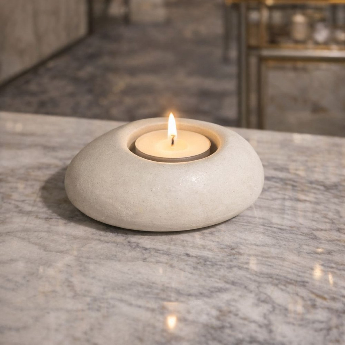 Taş Mumluk Silikon Kalıp KS3407