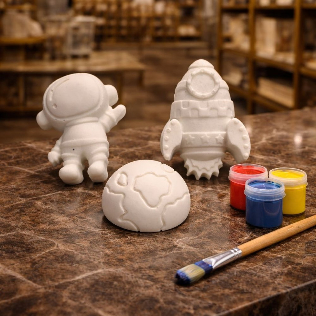 Uzay Serisi Boyama Kiti Astronot, Dünya, Mekik Silikon Kalıp KS3537 Uzay Serisi Boyama Kiti Astronot, Dünya, Mekik Silikon Kalıp KS3537