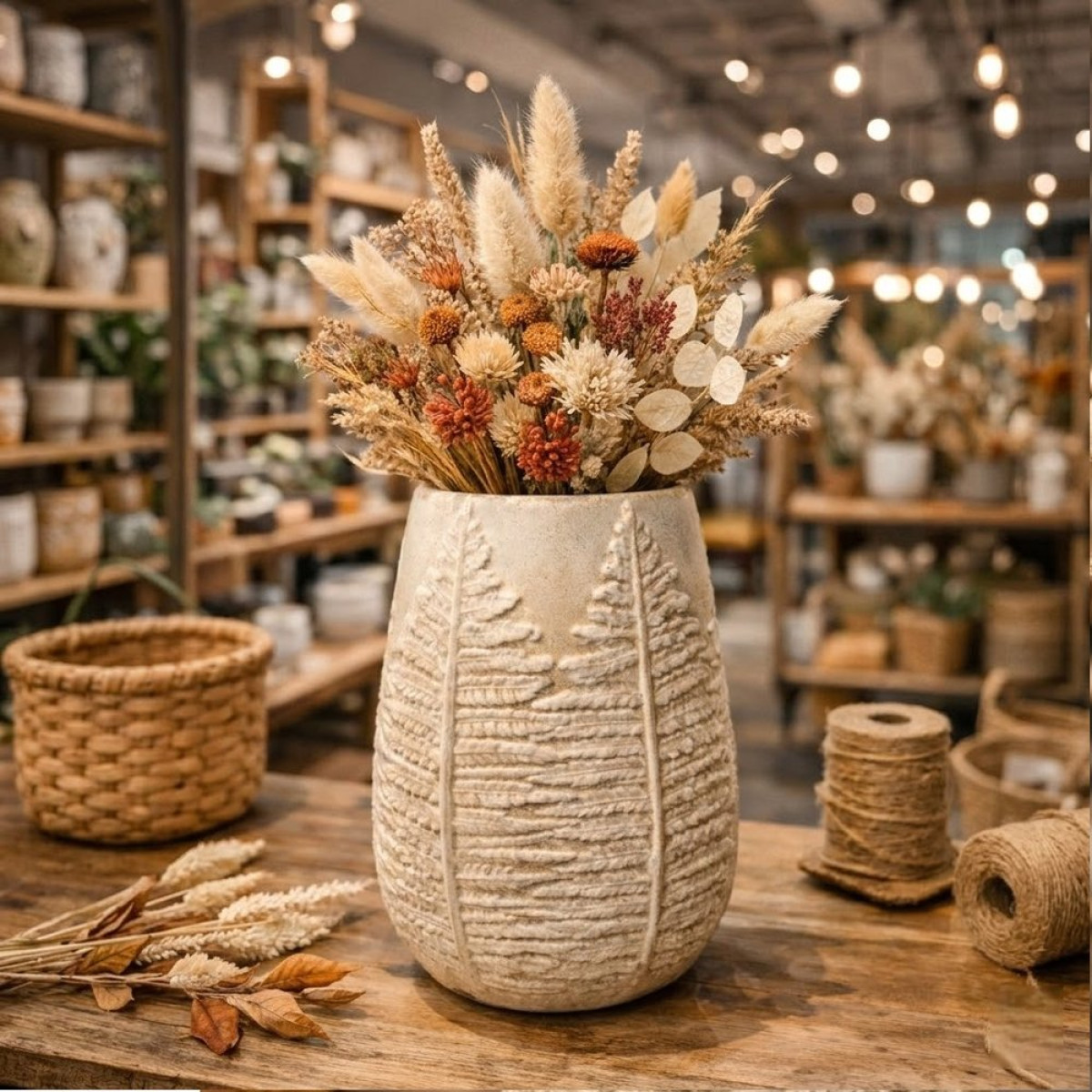 Yaprak İşlemeli Vazo Silikon Kalıp KS3445 Yaprak İşlemeli Vazo Silikon Kalıp KS3445