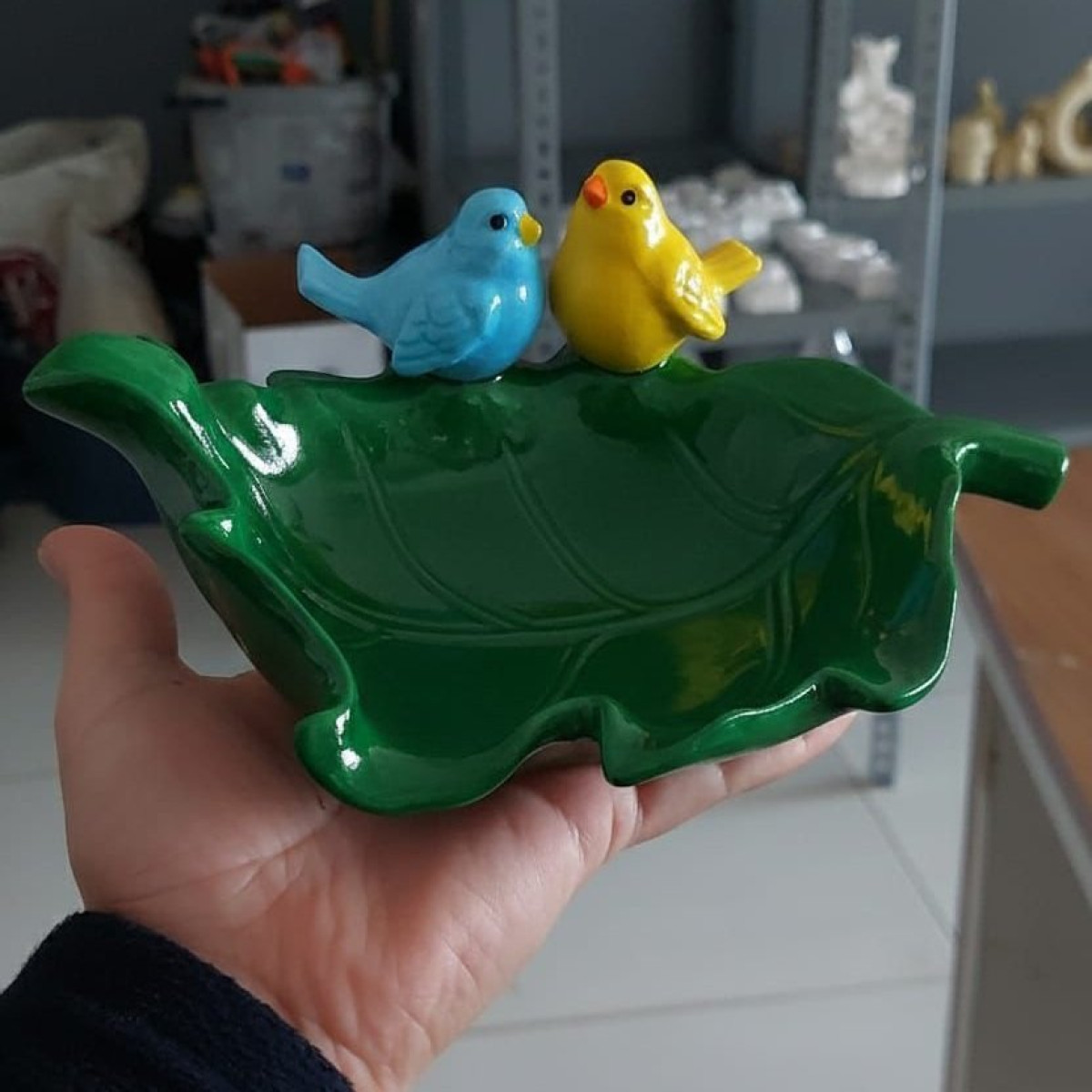 Yaprak Sunumluk 2 Kuşlu Silikon Kalıp KS3418 Yaprak Sunumluk 2 Kuşlu Silikon Kalıp KS3418