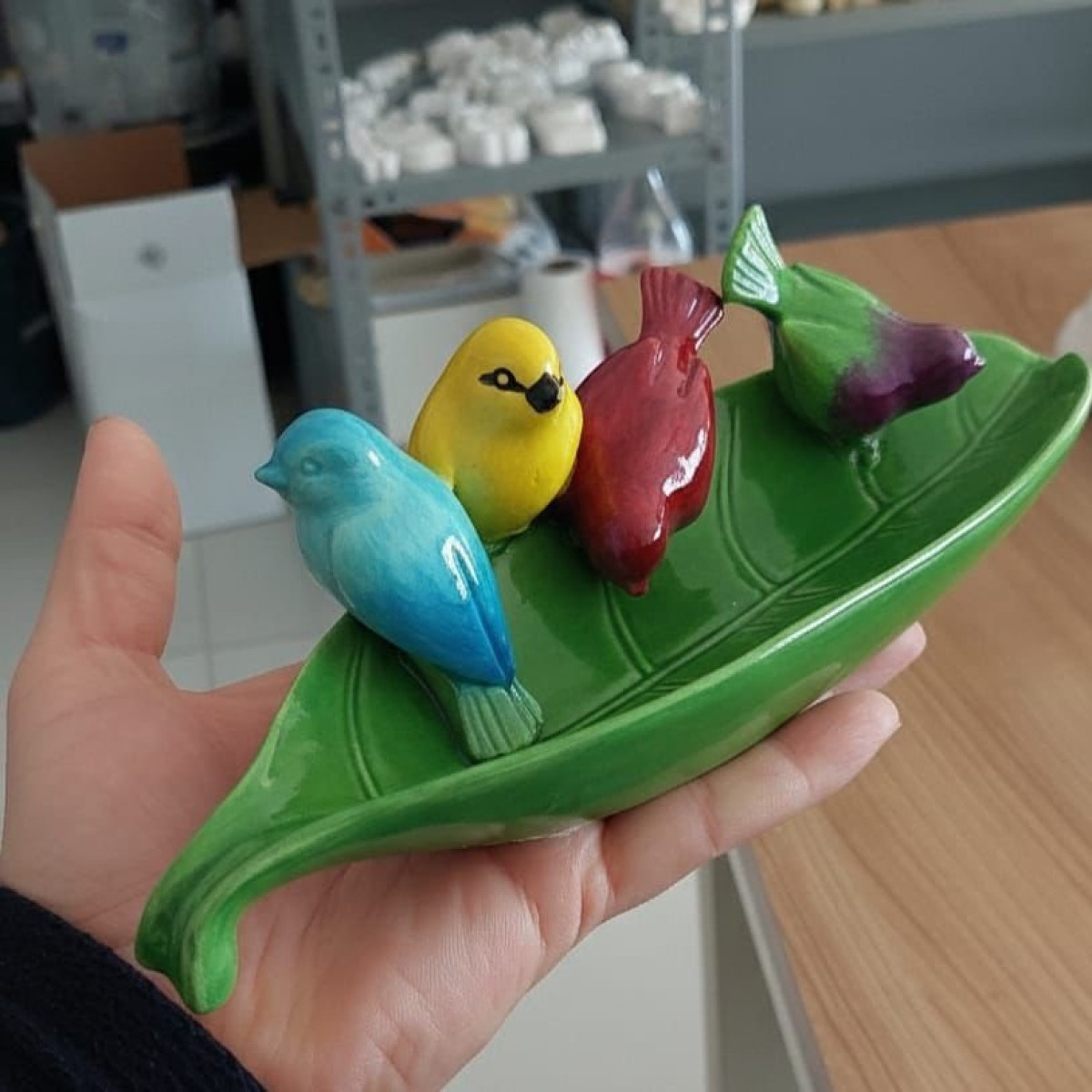 Yaprak Sunumluk 4 Kuşlu Silikon Kalıp KS3419 Yaprak Sunumluk 4 Kuşlu Silikon Kalıp KS3419