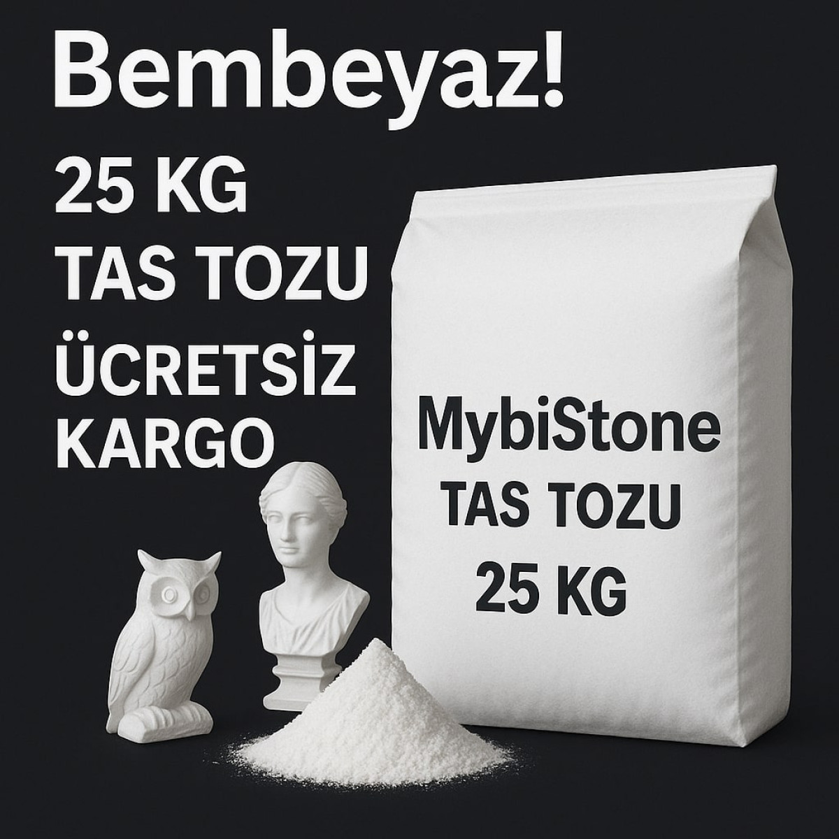 MybiStone Taş Tozu 25 Kg Ücretsiz Kargo MybiStone Taş Tozu 25 Kg Ücretsiz Kargo