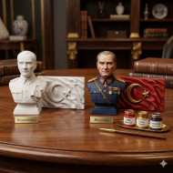 Atatürk 3D ve Bayrak Boyama Kiti Silikon Kalıp Atatürk 3D ve Bayrak Boyama Kiti Silikon Kalıp
