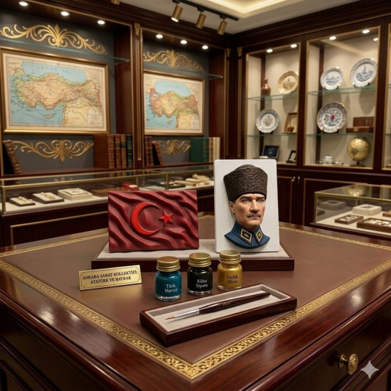 Bayrak ve Atatürk Boyama Kiti Silikon Kalıp