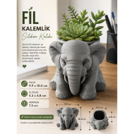 Fil Saksı Kalemlik Silikon Kalıp Fil Saksı Kalemlik Silikon Kalıp