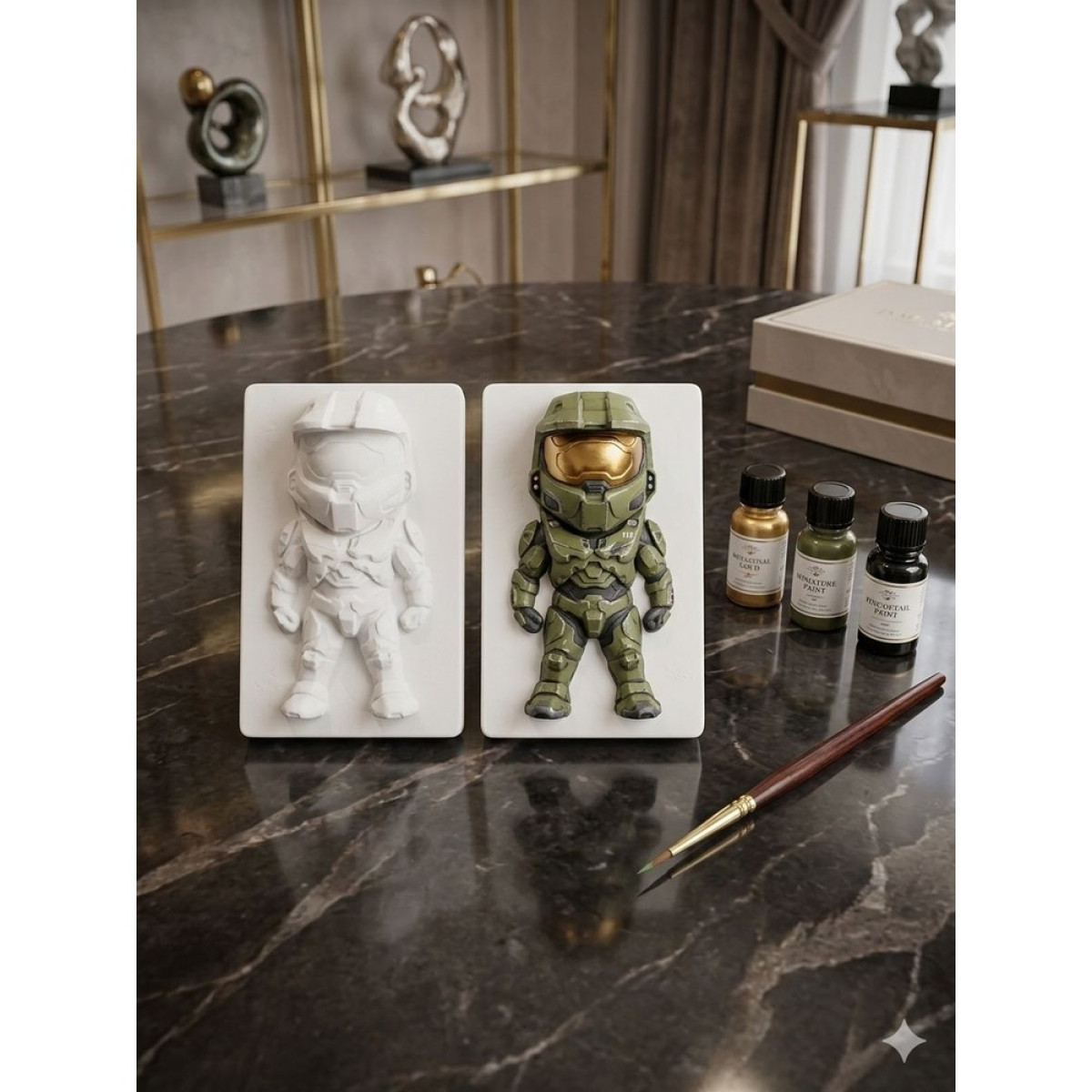 Halo Master Chief Boyama Kiti Silikon Kalıp