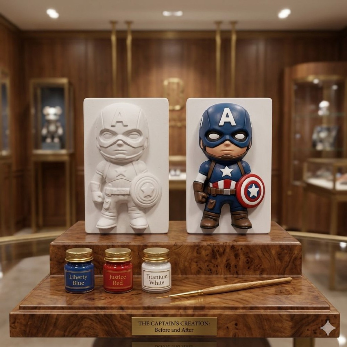 Kaptan Amerika Marvel Boyama Kiti Silikon Kalıp