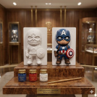 Kaptan Amerika Marvel Boyama Kiti Silikon Kalıp Kaptan Amerika Marvel Boyama Kiti Silikon Kalıp