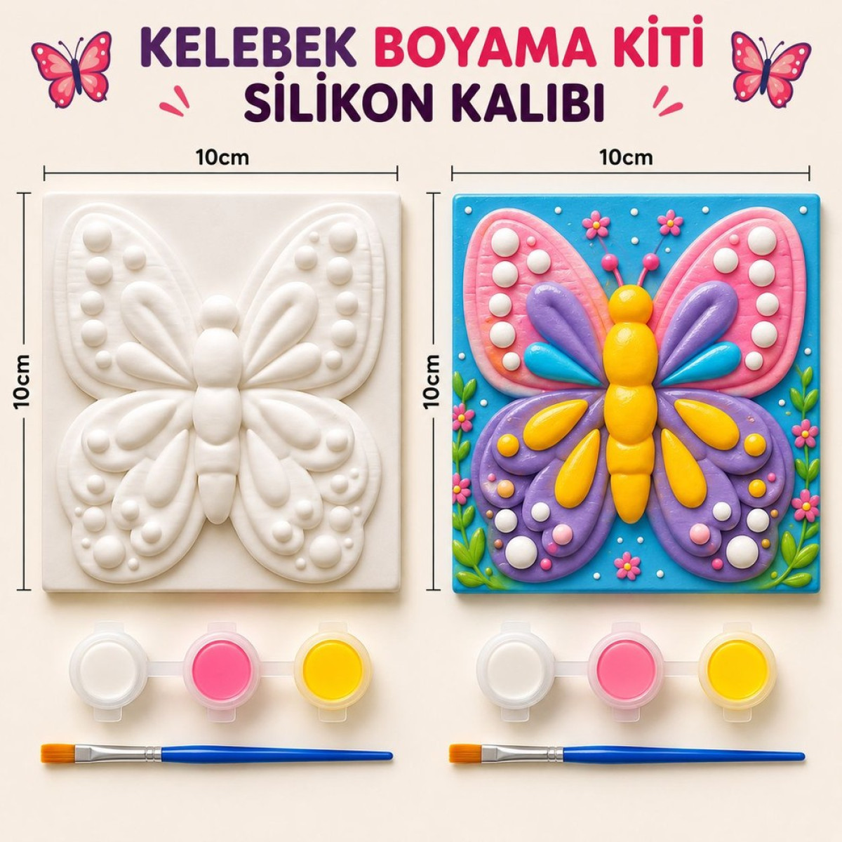 KELEBEK BOYAMA KİTİ SİLİKON KALIBI