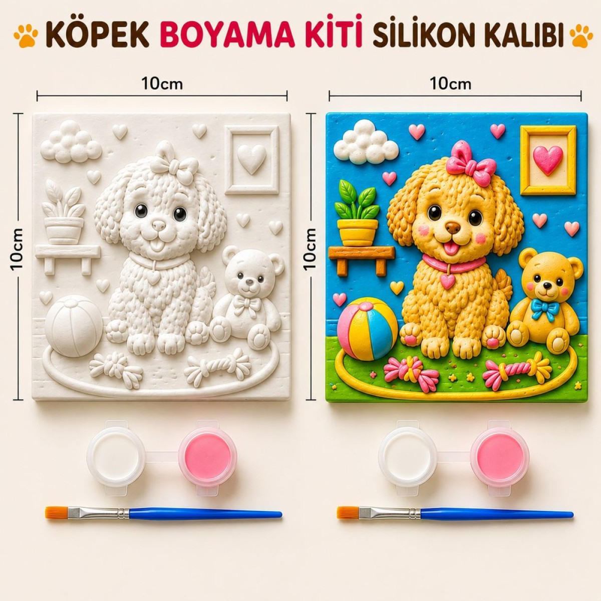 KÖPEK BOYAMA KİTİ SİLİKON KALIBI