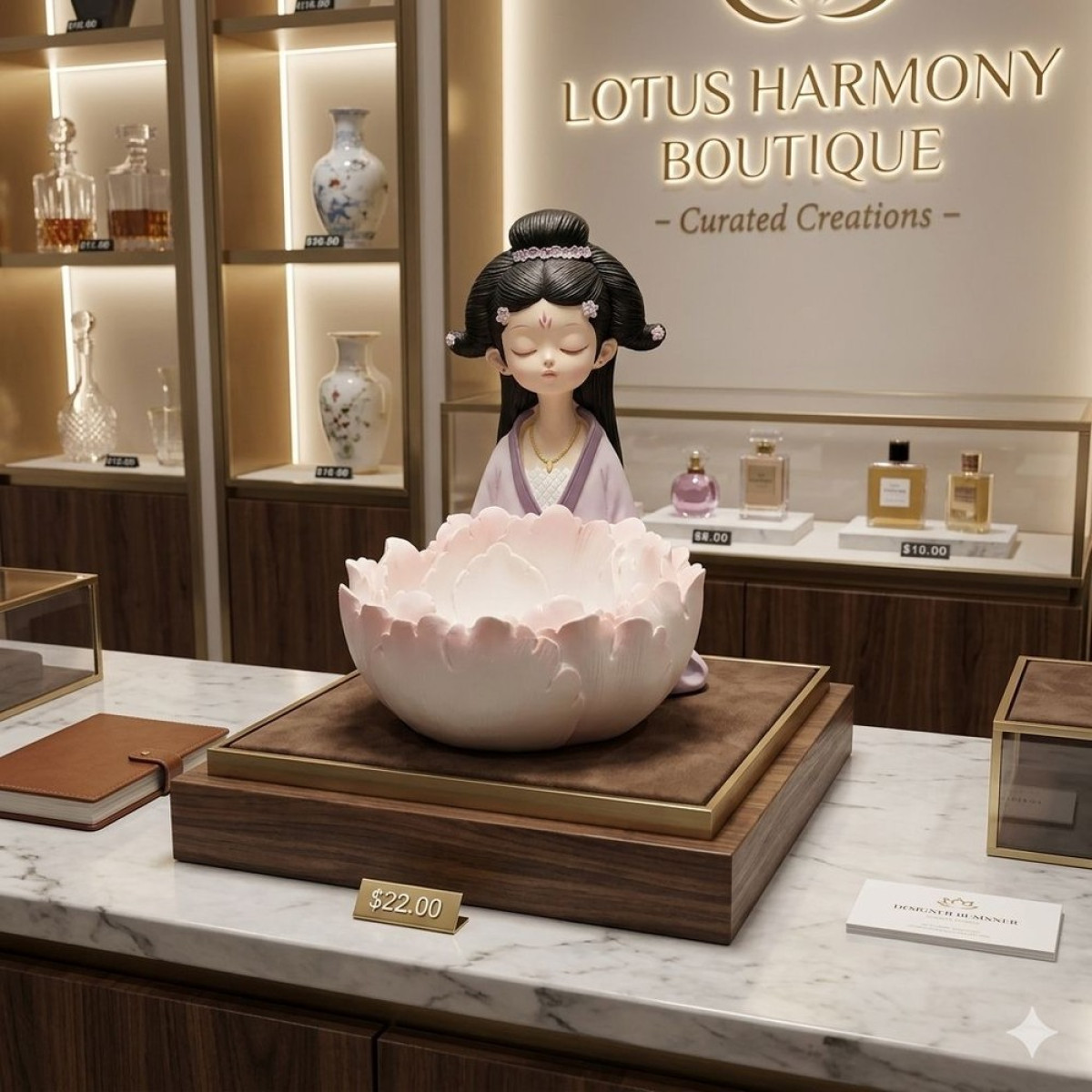 Lotus Sepetli Kız Sunumluk Silikon Kalıp