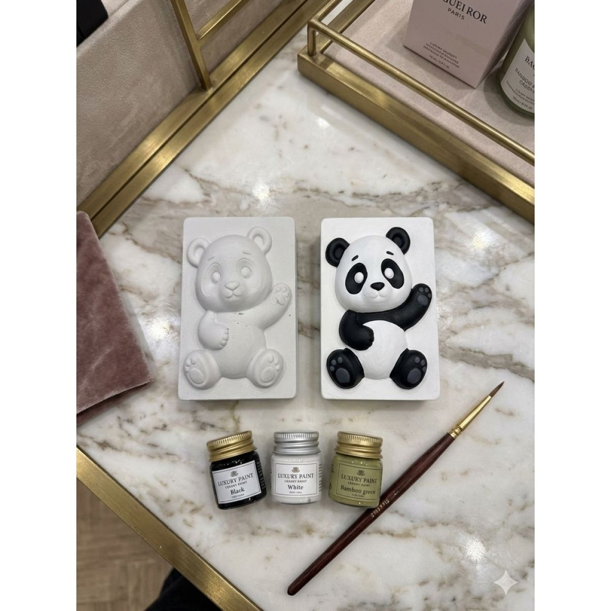 Panda Boyama Kiti Silikon Kalıp Panda Boyama Kiti Silikon Kalıp