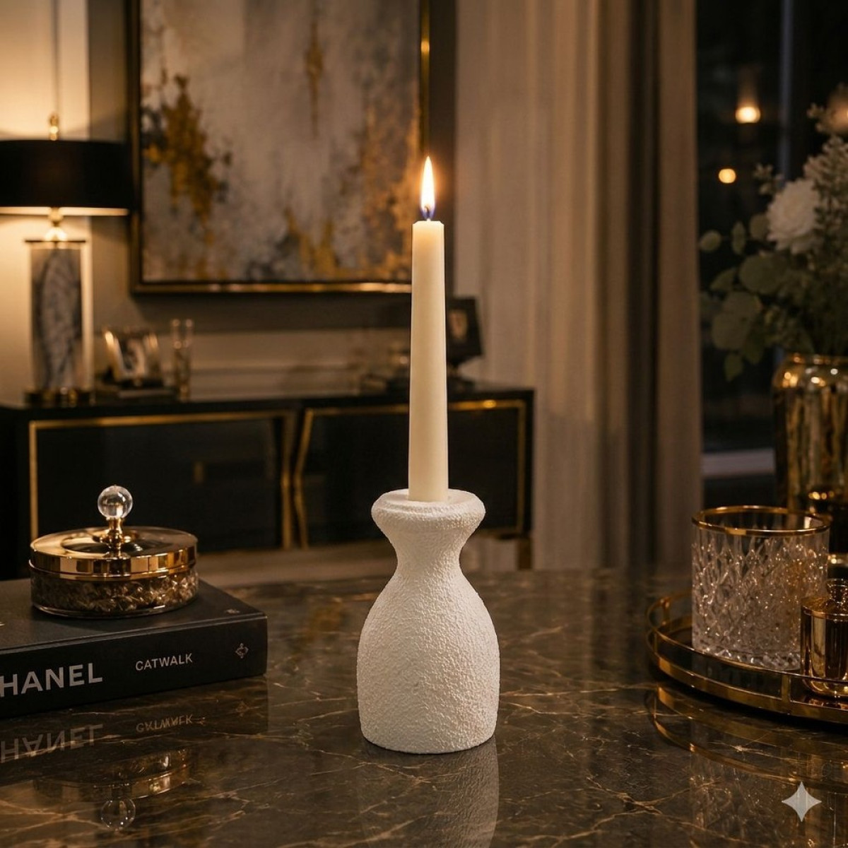 Şamdan Mumluk 10cm Silikon Kalıp