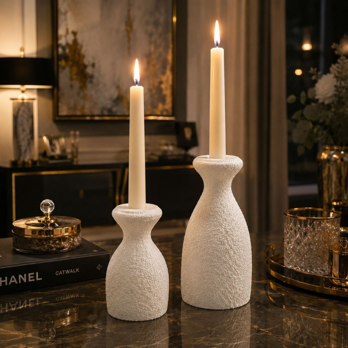 Şamdan Mumluk 15cm Silikon Kalıp Şamdan Mumluk 15cm Silikon Kalıp