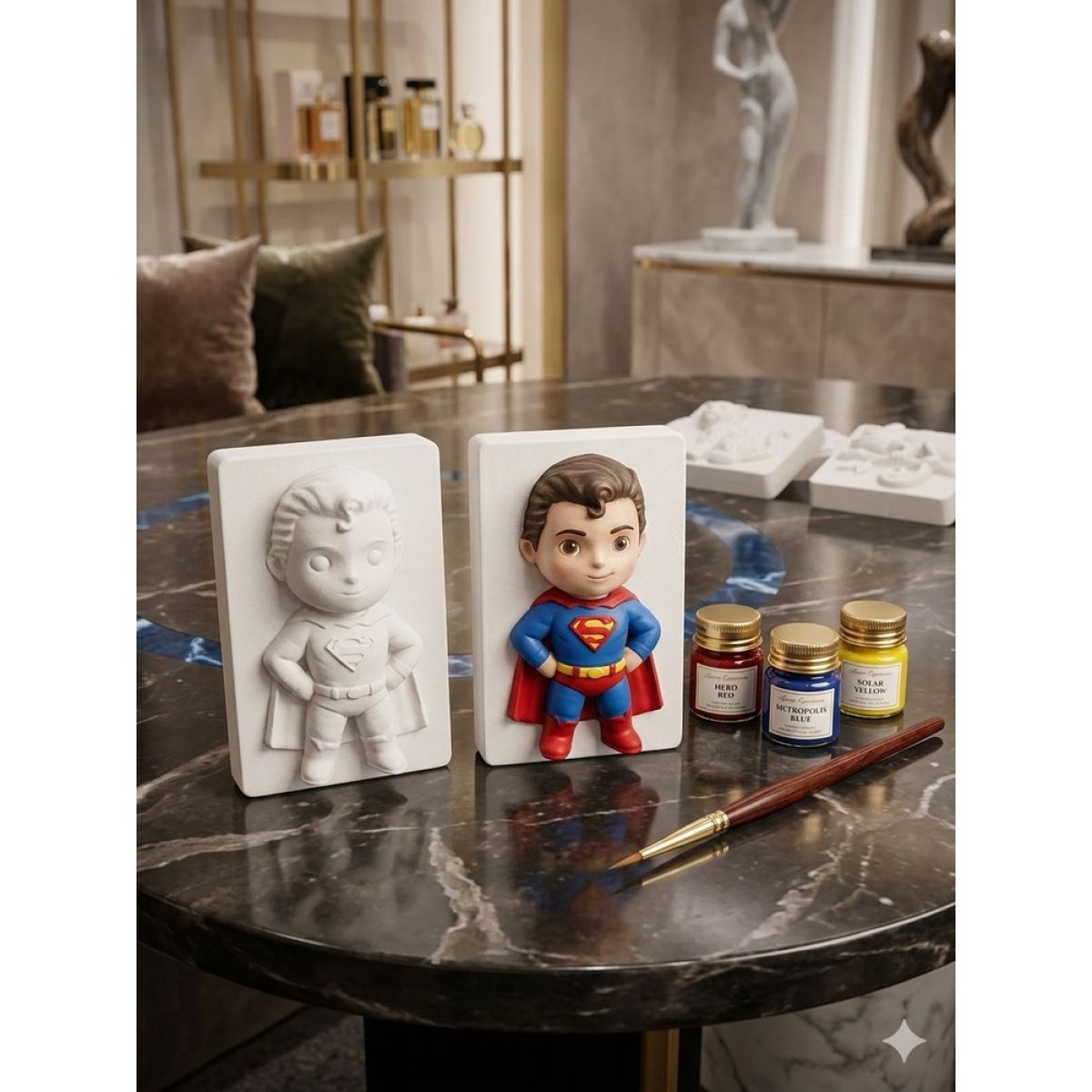 Superman Boyama Kiti Silikon Kalıp Superman Boyama Kiti Silikon Kalıp