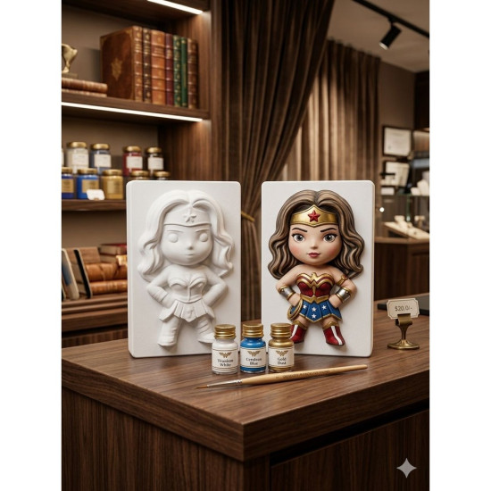 Wonder Woman DC Comics Boyama Kiti Silikon Kalıp Wonder Woman DC Comics Boyama Kiti Silikon Kalıp