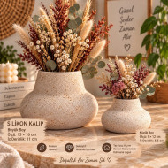 YENİ 2’Lİ MODERN VAZO SİLİKON KALIBI